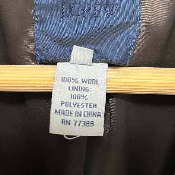 J CREW 100% Wool Brown Blazer Jacket Size 8 Petite - Picture 4 of 12